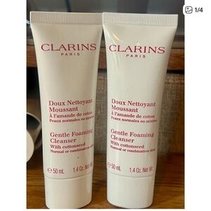 HOLD // 4x Clarins Gentle Foaming Cleanser - Brand new sealed